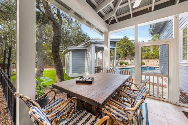 view of sunroom