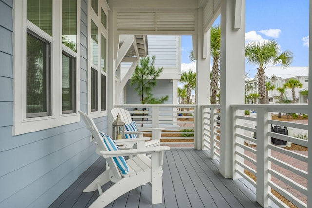 exterior space with covered porch