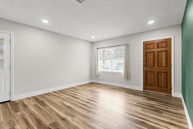 foyer featuring light wood-type flooring