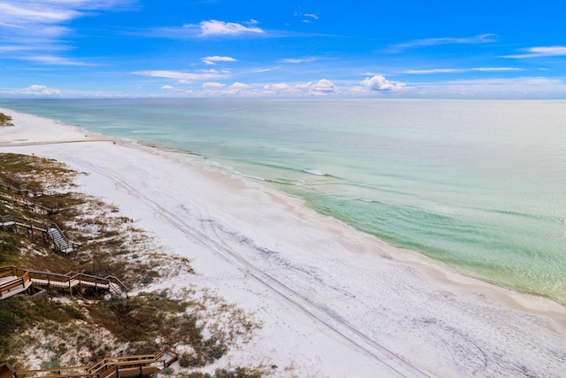 water view featuring a beach view