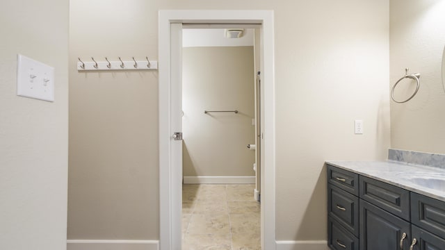 bathroom with vanity