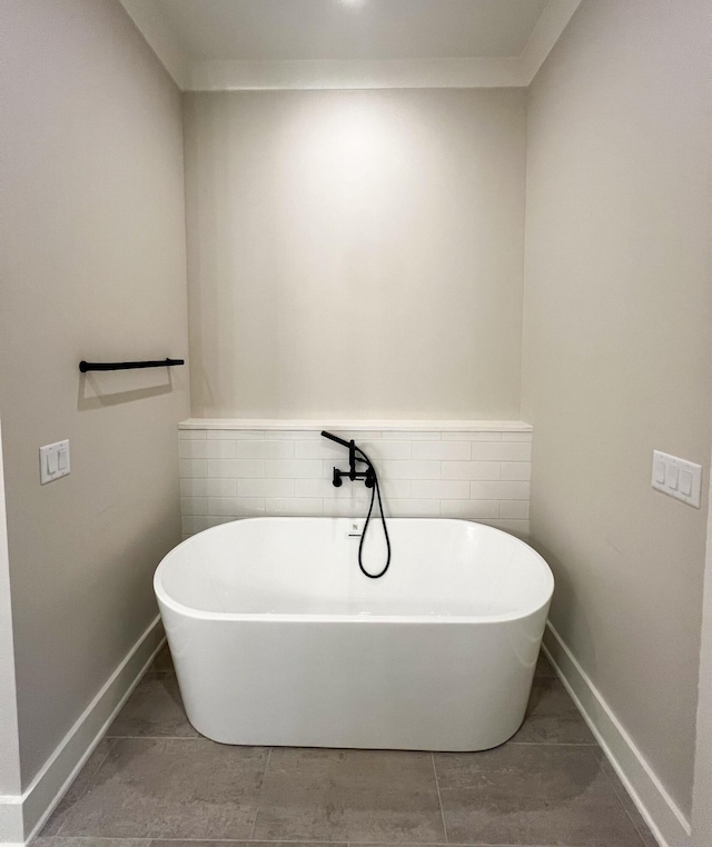 bathroom featuring a tub to relax in