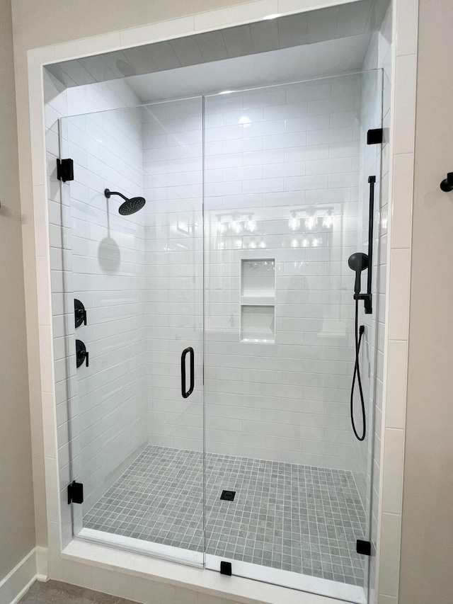 bathroom with an enclosed shower