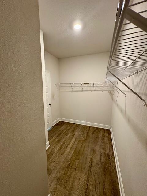 8177 Majestic Cypress Dr, Milton, FL 32583 - walk in closet featuring wood finished floors