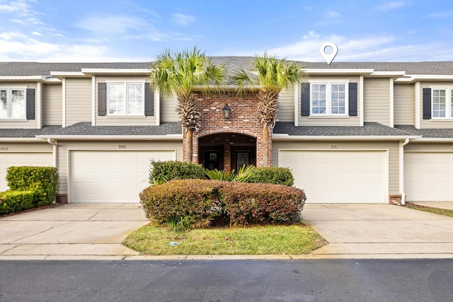 view of property featuring a garage