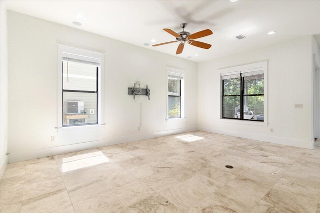 31 Beacon Point Dr, Santa Rosa Beach, FL 32459 - unfurnished room featuring a ceiling fan and recessed lighting