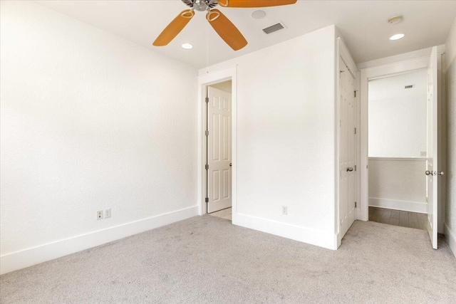 31 Beacon Point Dr, Santa Rosa Beach, FL 32459 - unfurnished bedroom featuring carpet, recessed lighting, and a ceiling fan