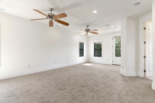 31 Beacon Point Dr, Santa Rosa Beach, FL 32459 - carpeted spare room with recessed lighting and a ceiling fan