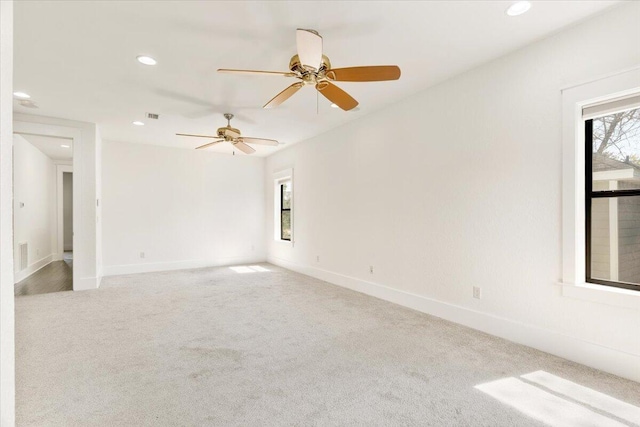 31 Beacon Point Dr, Santa Rosa Beach, FL 32459 - carpeted spare room featuring recessed lighting and a ceiling fan