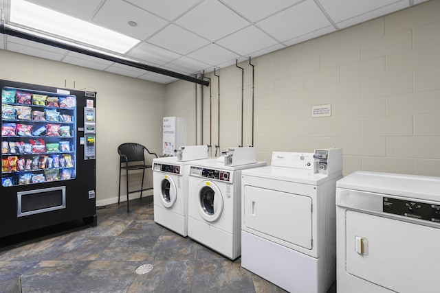 laundry area featuring independent washer and dryer