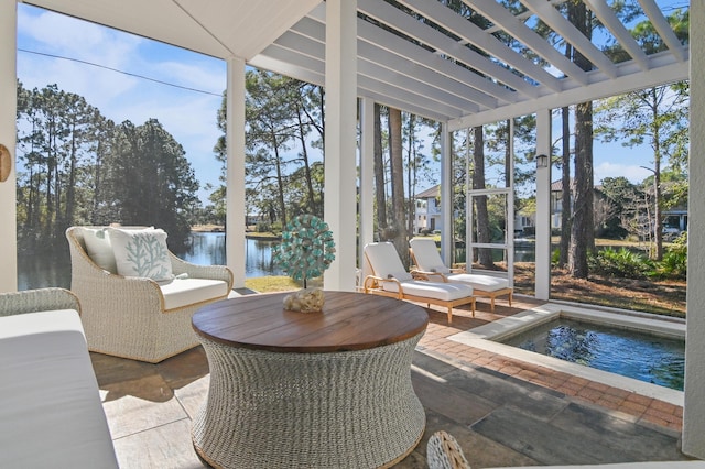 view of sunroom