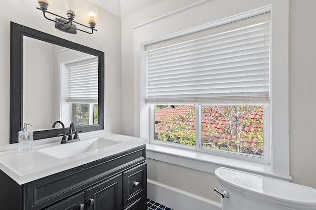 half bath with toilet and vanity