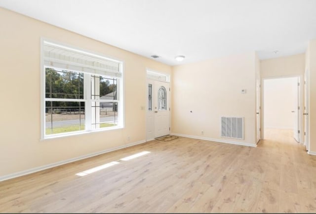 interior space featuring light wood-type flooring