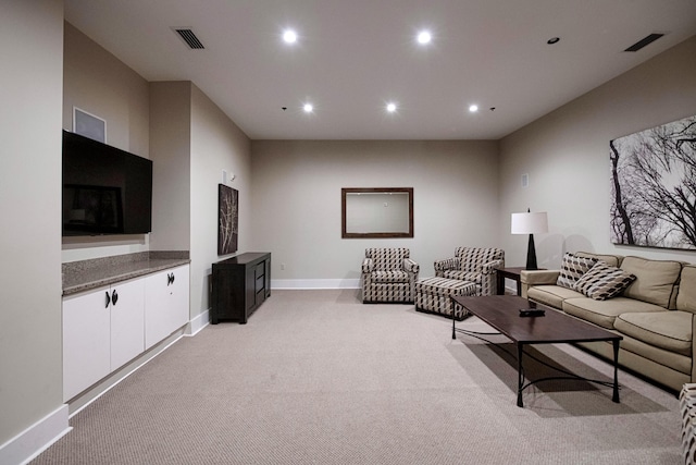 view of carpeted living room