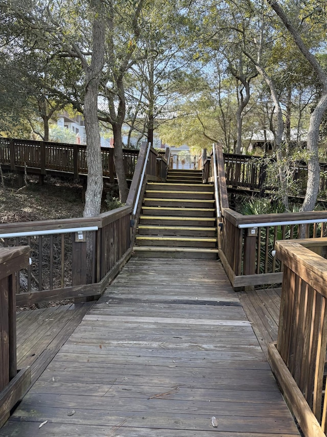 view of wooden terrace