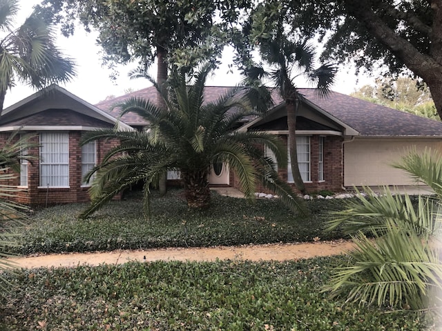 view of front of home with a front yard