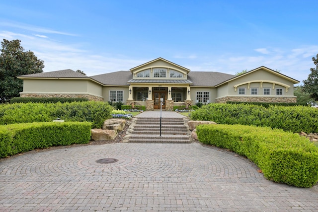 view of front of property with covered porch