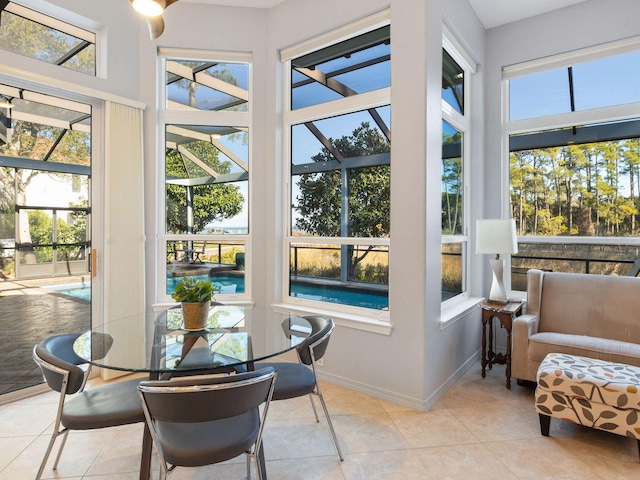 sunroom / solarium with plenty of natural light