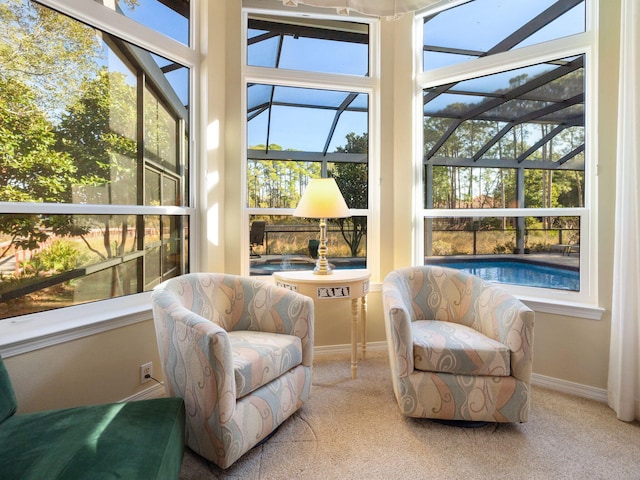 view of sunroom