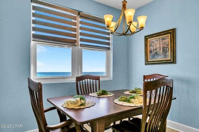 14825 Front Beach Rd Unit 2001, Panama City Beach, FL 32413 - dining area with plenty of natural light and a notable chandelier