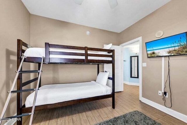 14825 Front Beach Rd Unit 2001, Panama City Beach, FL 32413 - bedroom featuring ceiling fan and hardwood / wood-style floors