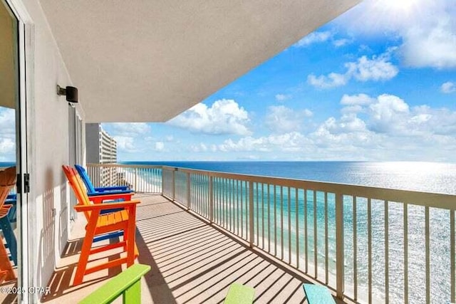 14825 Front Beach Rd Unit 2001, Panama City Beach, FL 32413 - balcony featuring a water view and a beach view