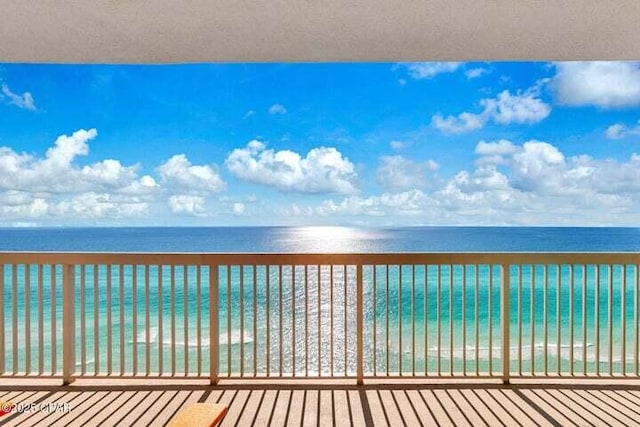 14825 Front Beach Rd Unit 2001, Panama City Beach, FL 32413 - balcony with a water view and a view of the beach