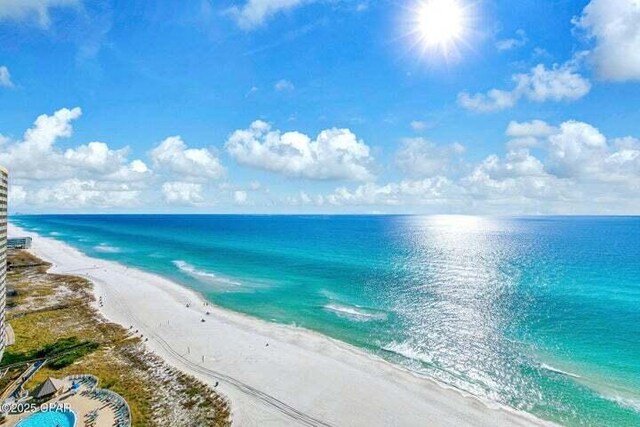 14825 Front Beach Rd Unit 2001, Panama City Beach, FL 32413 - property view of water featuring a beach view