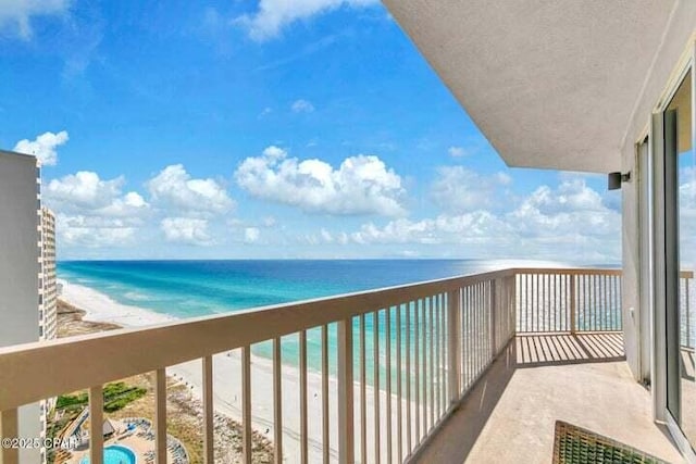 14825 Front Beach Rd Unit 2001, Panama City Beach, FL 32413 - balcony with a water view and a beach view