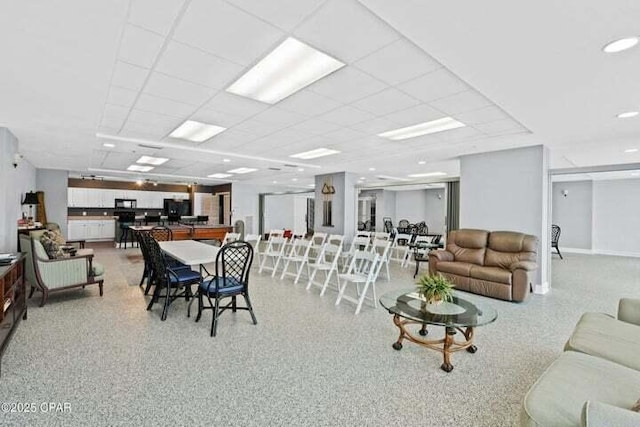 14825 Front Beach Rd Unit 2001, Panama City Beach, FL 32413 - living room featuring a drop ceiling