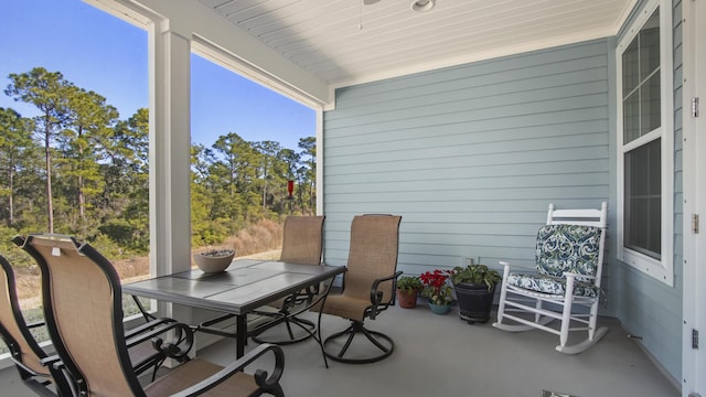 view of sunroom