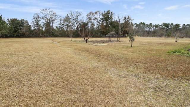 view of yard featuring a rural view