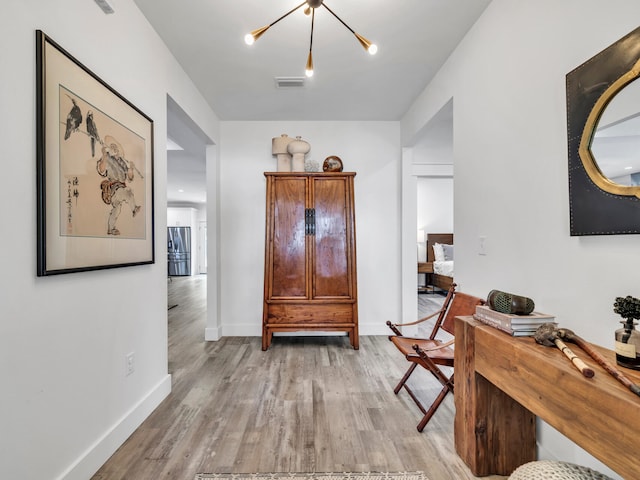 entryway featuring light hardwood / wood-style floors