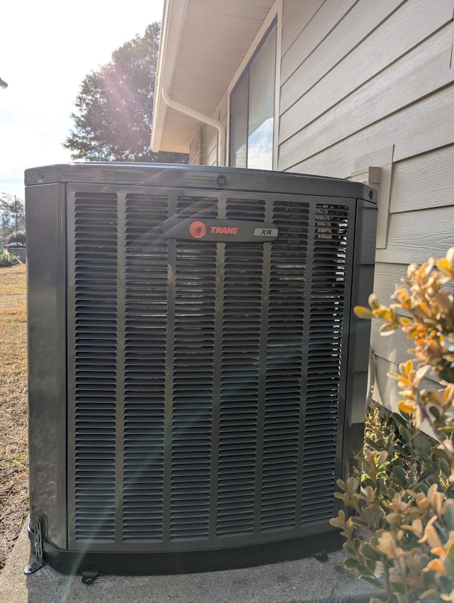 exterior details featuring central AC unit