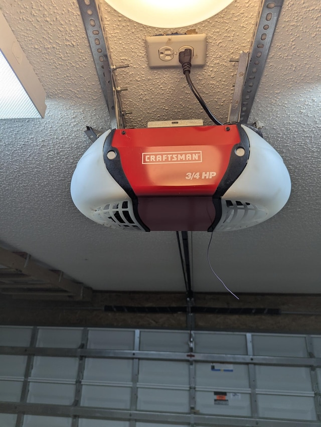 details with a garage door opener