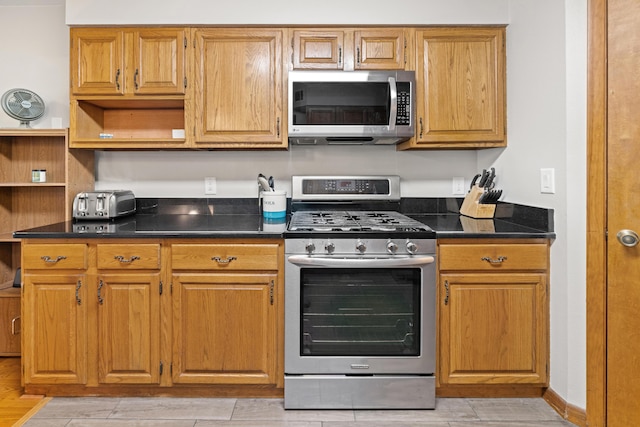 kitchen featuring appliances with stainless steel finishes