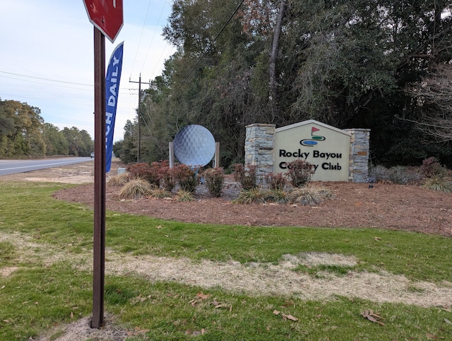 view of community sign