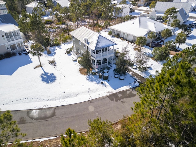 view of snowy aerial view