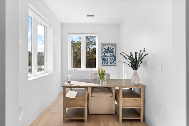 office featuring hardwood / wood-style floors