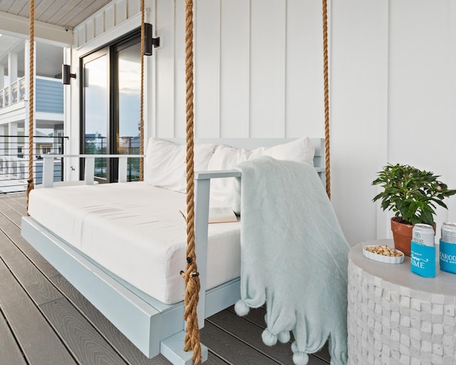 bedroom featuring hardwood / wood-style flooring