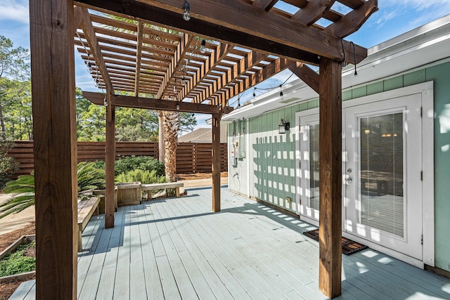 deck with a pergola