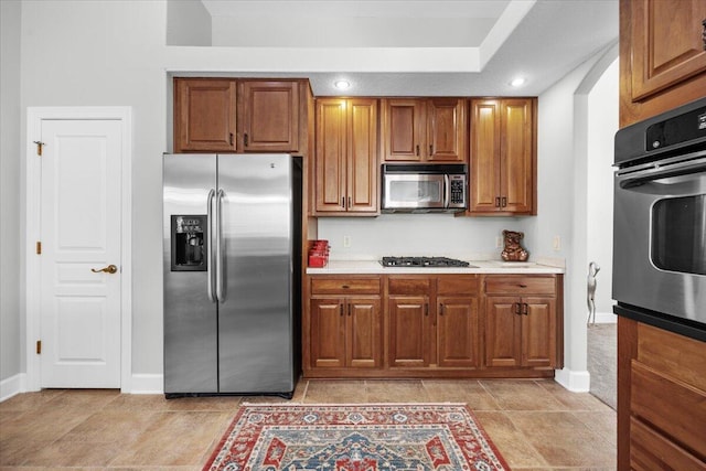 kitchen with appliances with stainless steel finishes