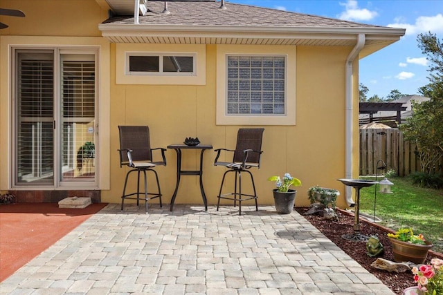 view of patio / terrace with a pergola