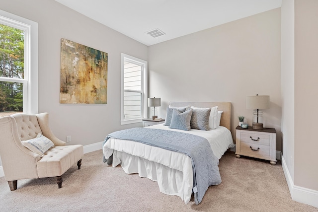 view of carpeted bedroom