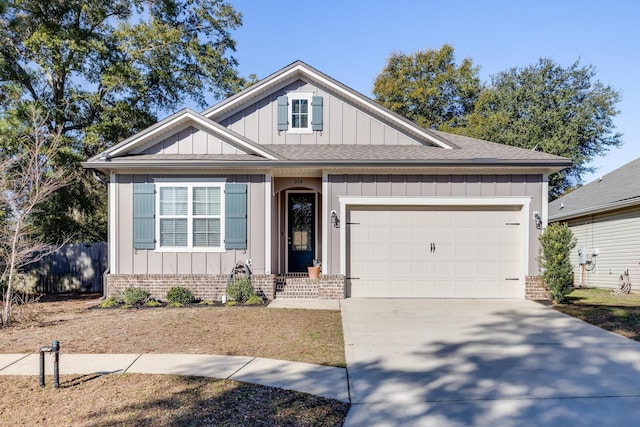 craftsman-style house with a garage