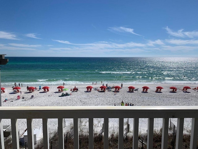 water view with a view of the beach