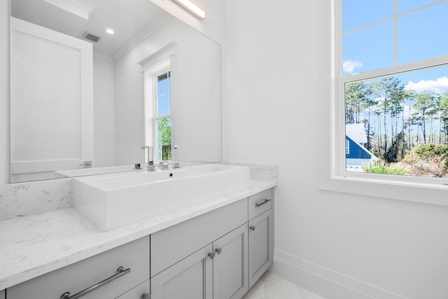 bathroom with vanity