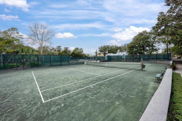 view of sport court