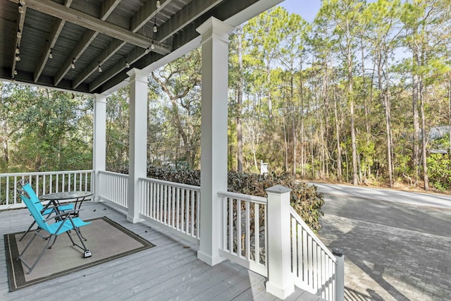 view of wooden deck