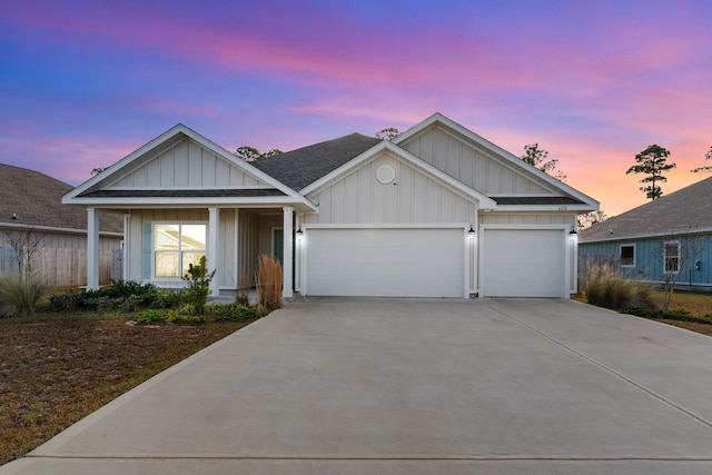 view of front of house featuring a garage